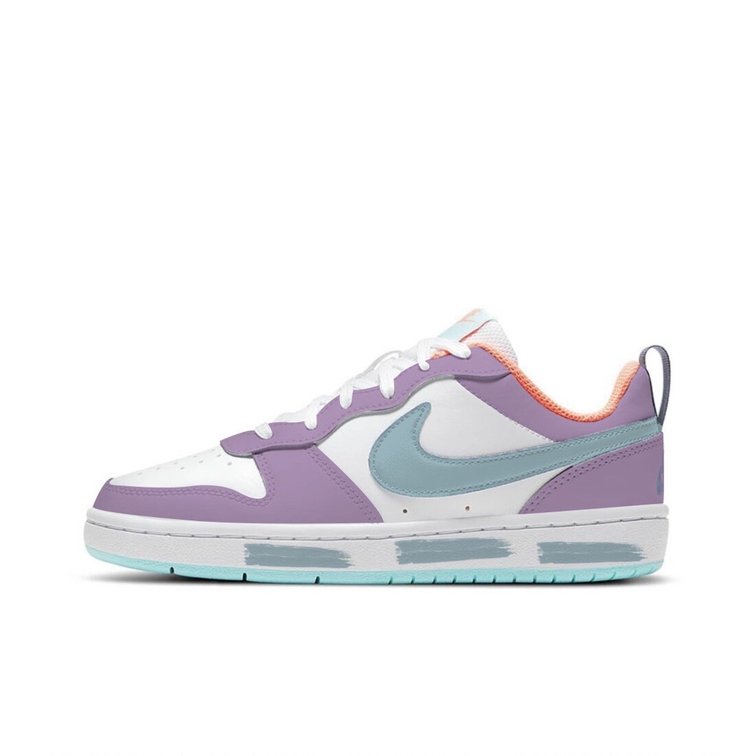 

Кроссовки Nike Court Borough 2 Skateboarding Shoes Women's Low-top White/purple/green, белый/фиолетовый/зеленый