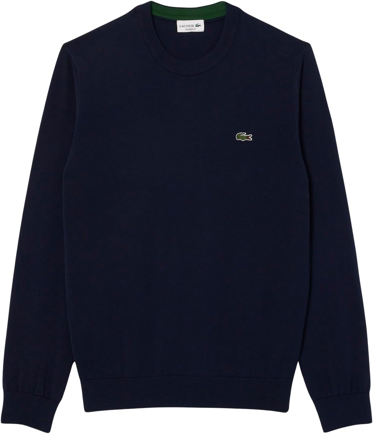 Lacoste мужской свитер с длинным рукавом и круглым вырезом, Regular Fit, Navy Blue — фото 4