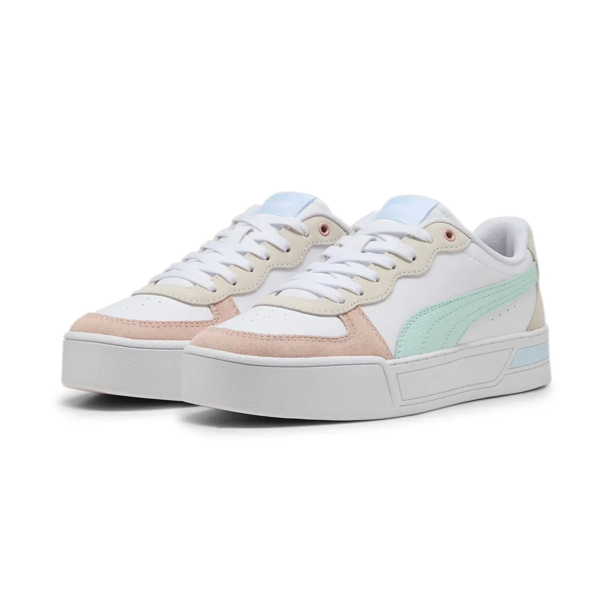 

Кроссовки PUMA "Skye SD Sneakers Women", цвет White Minty Burst Rose Quartz Green Pink