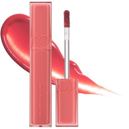 

rom&nd Dewyful Water Tint Блеск для губ 0,18 жидких унций цвета Коралловый стойкий оттенок для губ Увлажняющий натуральный блеск MLBB