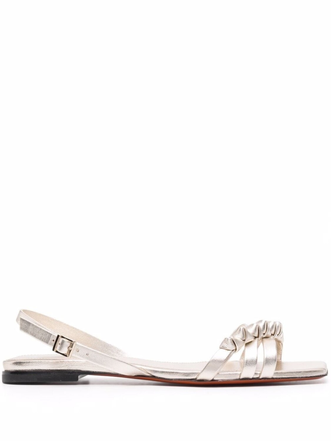 

Santoni сандалии со сборками, золотистый