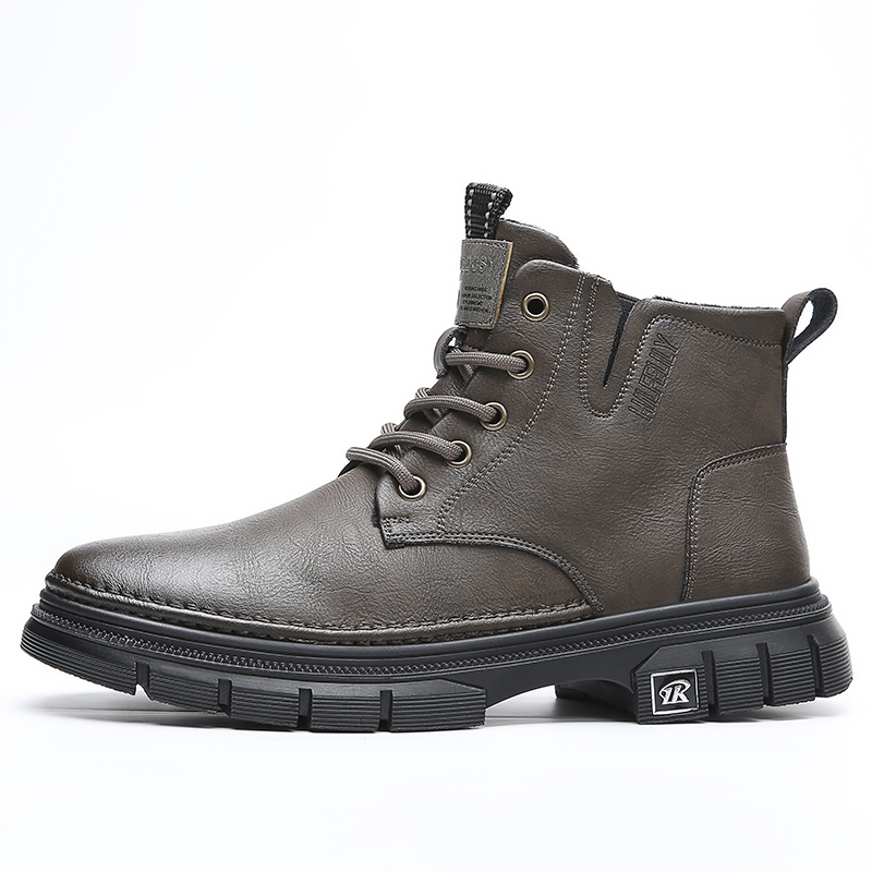 

KACHILANG Мужские ботинки Martin без подкладки серые, цвет Gray Unlined