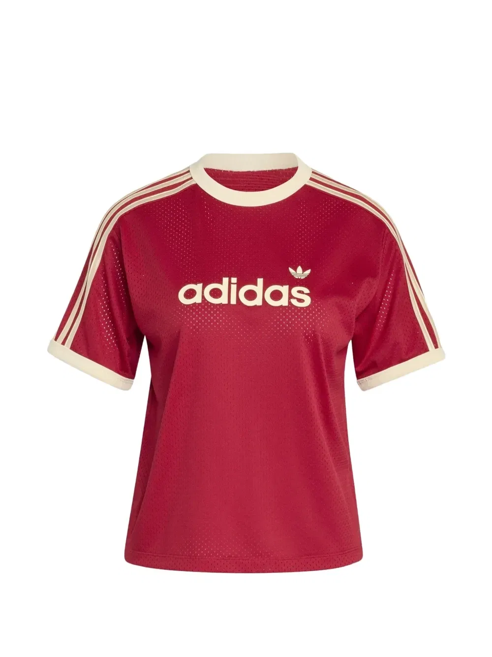 Футболка из сетки с логотипом Adidas, красный