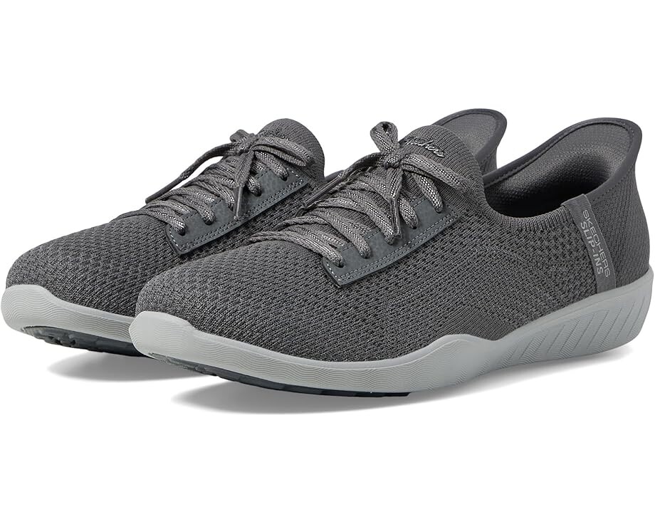 Кроссовки SKECHERS Newbury St - Our Time Hands Free Slip-Ins, угольный