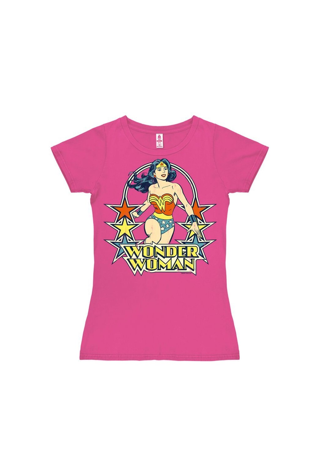 

Новая футболка для девочек DC - Чудо-женщина - Звезды LOGOSHIRT, розовый