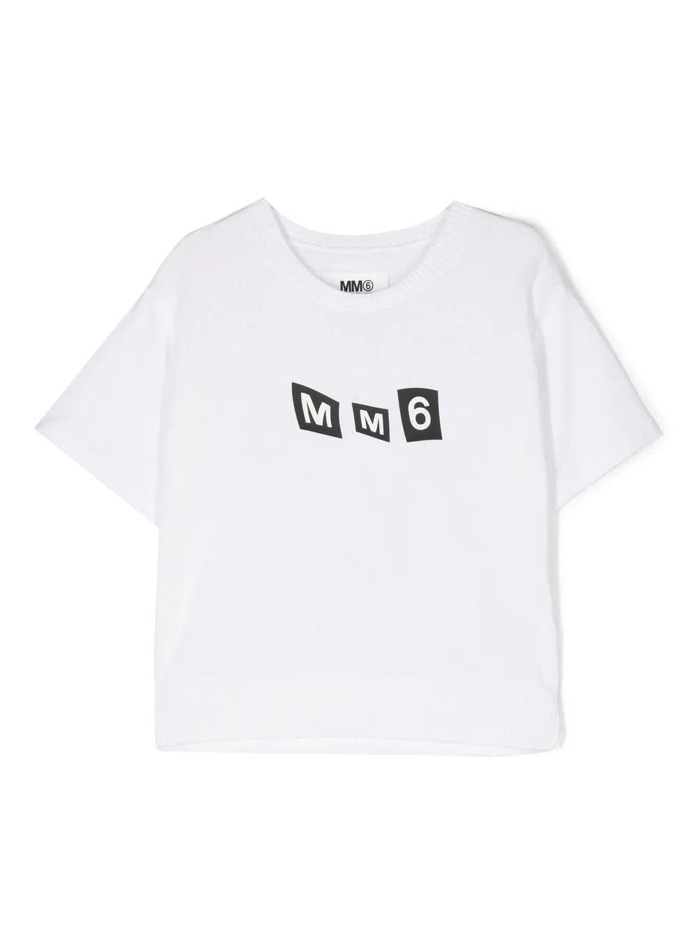 

Футболка с логотипом MM6 Maison Margiela Kids, белый
