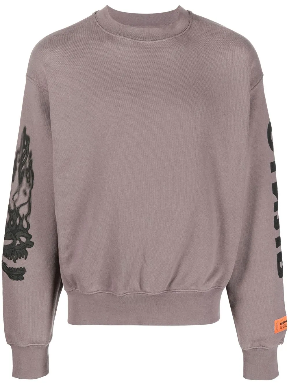 

Толстовка с принтом Heron Preston, серый