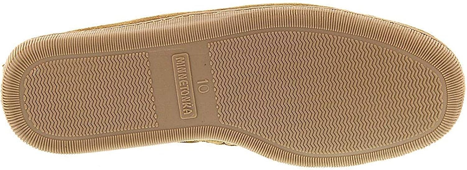 Мужские мокасины Minnetonka с жесткой подошвой из овчины, Golden Tan — фото 3