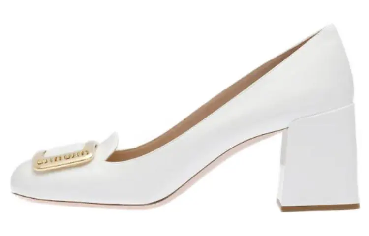 Туфли женские Miu Miu на высоком каблуке, белый
