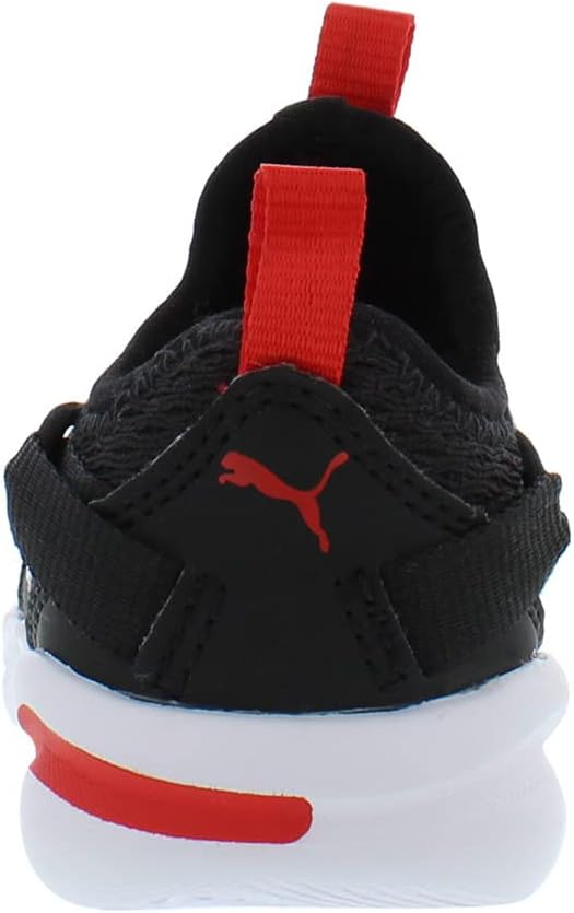Кроссовки PUMA для мальчиков Rift Slip On с принтом по всей поверхности, черный/красный — фото 4