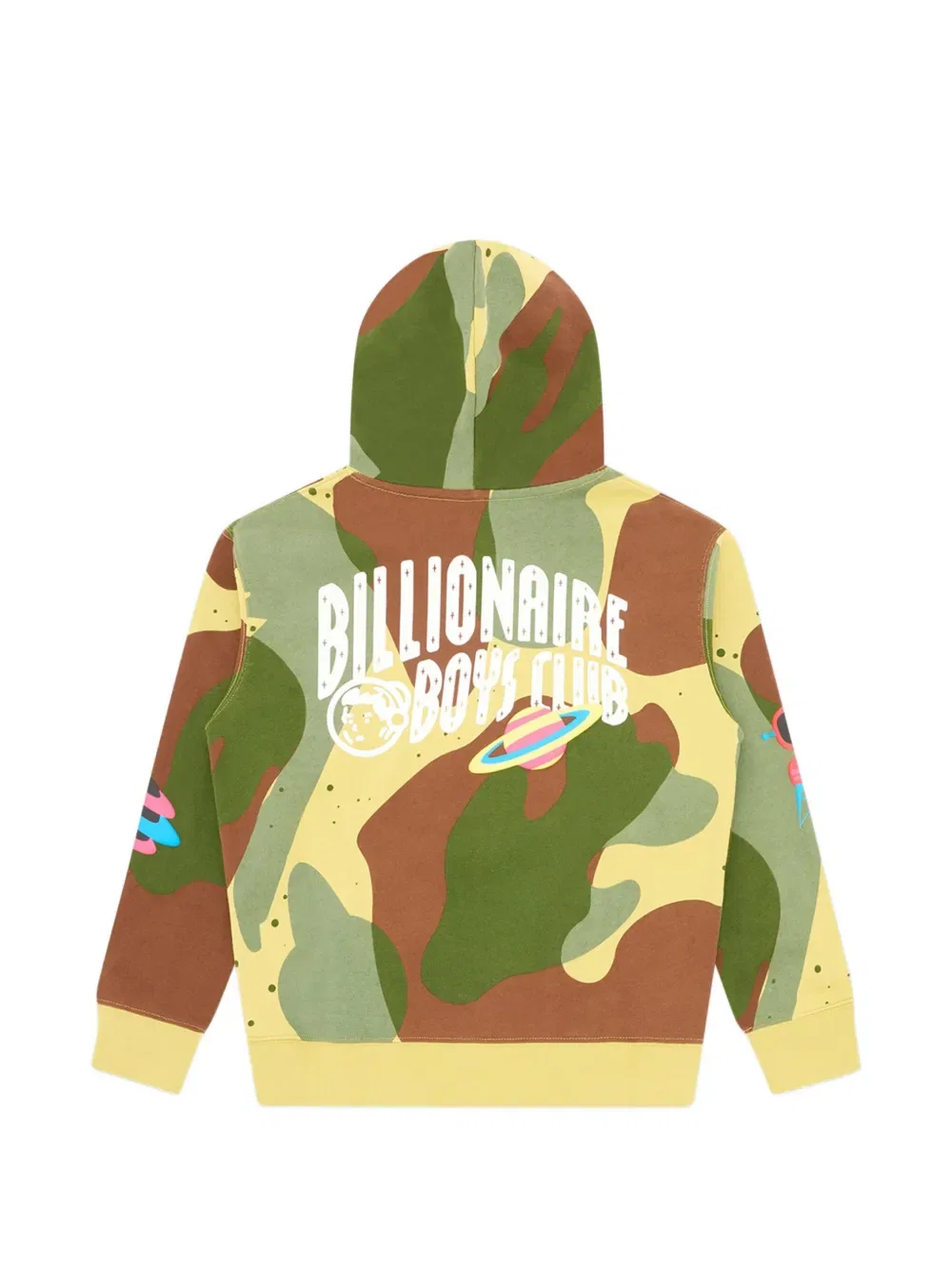 Толстовка с капюшоном камуфляжной расцветки Billionaire Boys Club Kids, желтый — фото 2