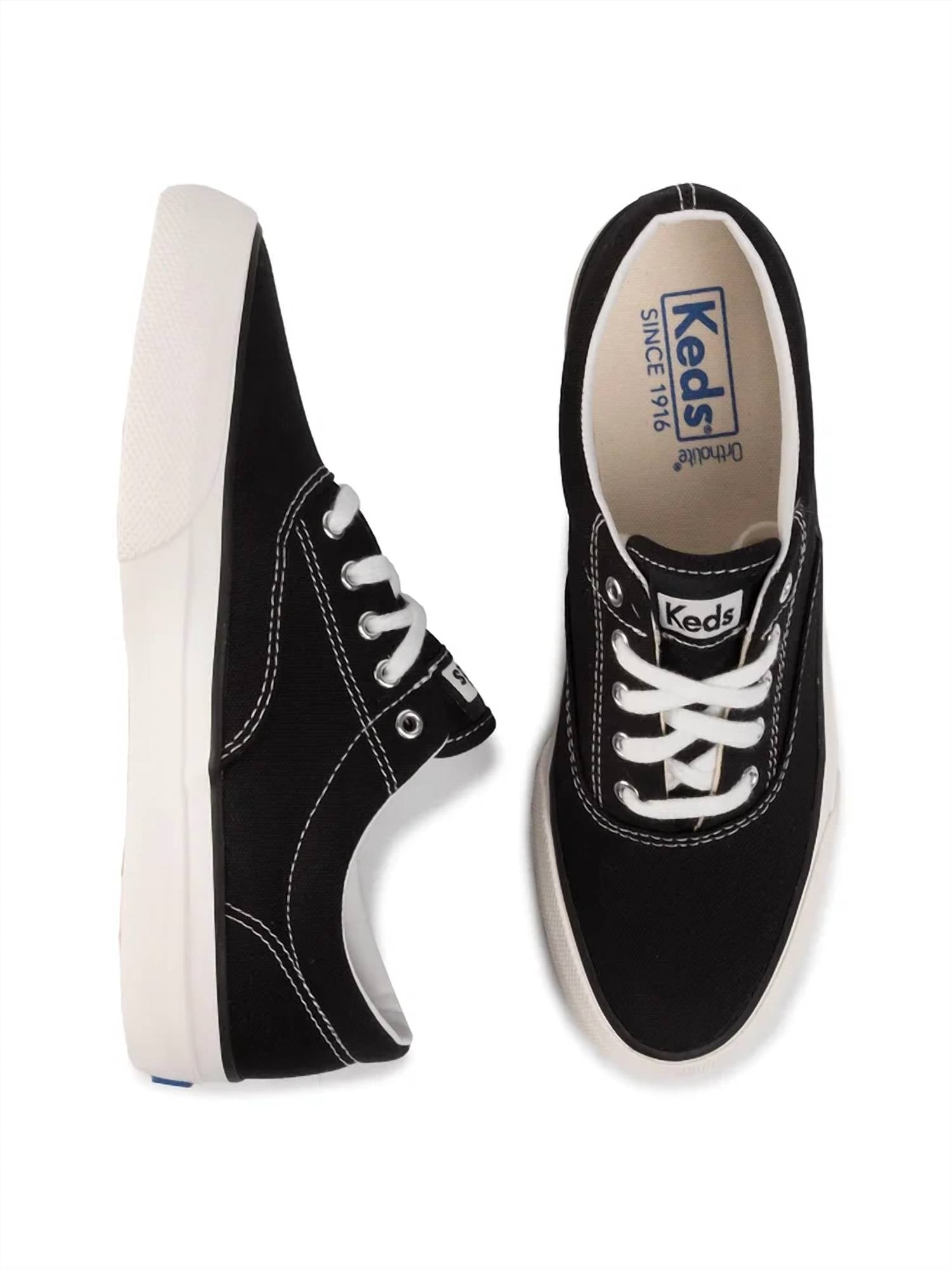 Женские кроссовки Anchor в однотонном черном цвете Keds — фото 4