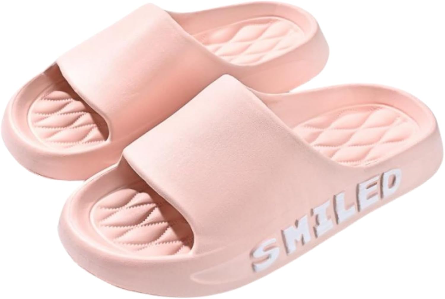 

Домашние тапочки, мягкие шлепанцы для душа для женщин и мужчин, домашние тапочки, слайды, сандалии с утолщенной подошвой, летние тапочки для бассейна, для ванной комнаты, нескользящие, быстро сохнущие пляжные шлепанцы Iwhgrmp, розовый