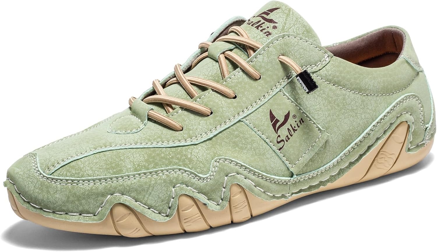 

Мужские повседневные спортивные кроссовки, модные слипоны, увеличенный размер, противоскользящие походные ботинки Ebick, светло-зеленый