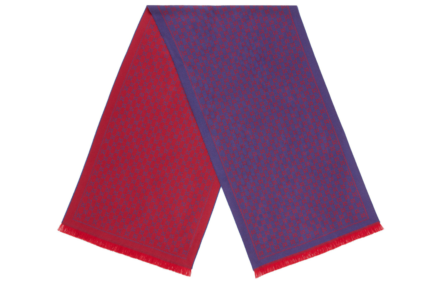 

GUCCI Вязаный шарф унисекс, Blue/Red