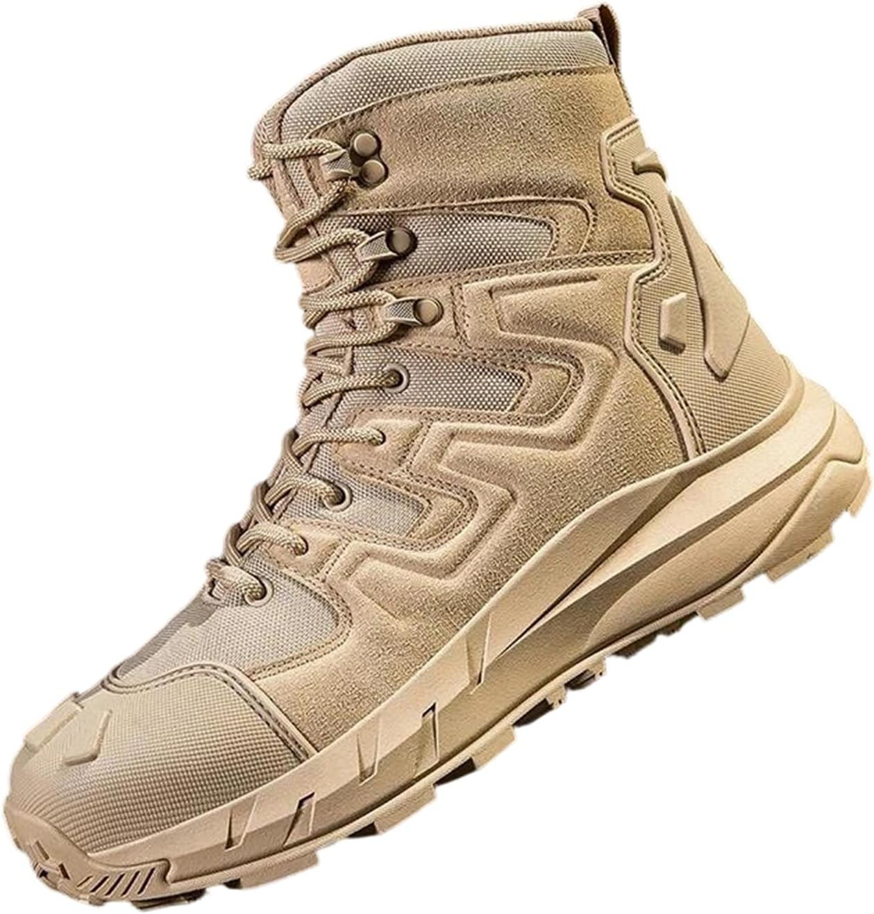 

Мужские походные ботинки Alloaone для работы на улице, мотоциклетные сапоги, безопасная обувь, противоскользящие, удобные, с шнуровкой, дышащие, Sand