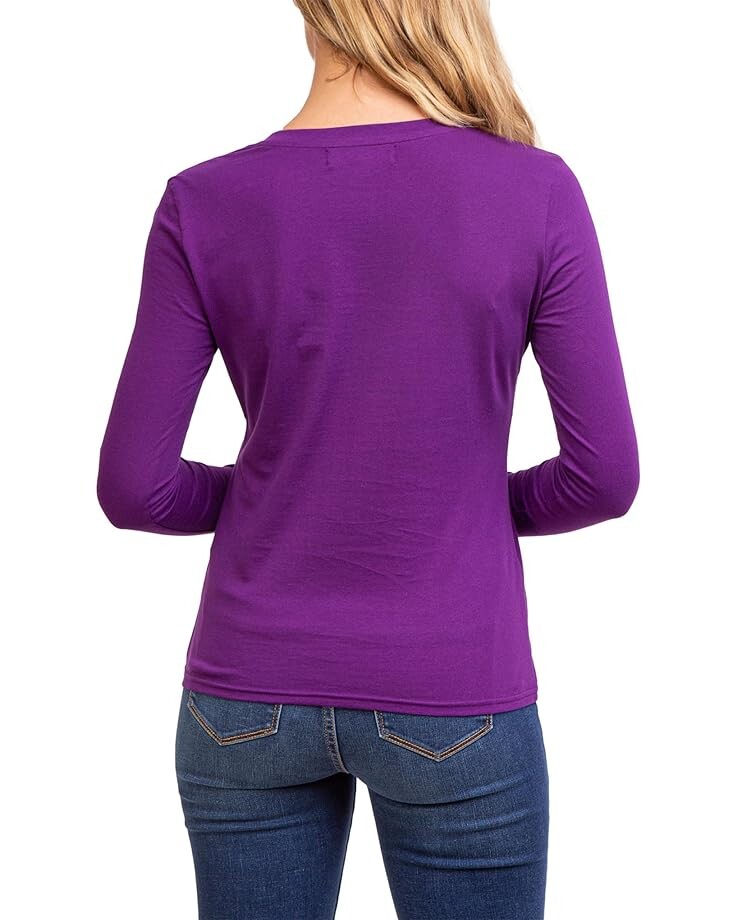 

Футболка U.S. POLO ASSN. USPA Long Sleeve V-Neck Tee, цвет Kingston Purple