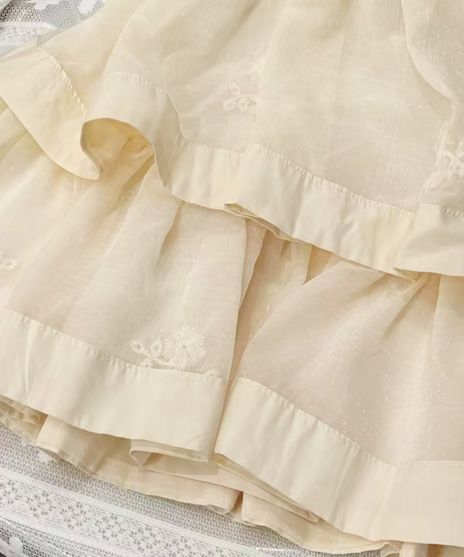 Платье с ярусными оборками Aimoha Kids, Light beige