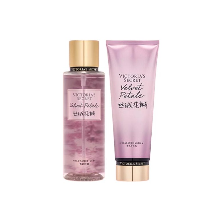 

Набор для ухода за кожей Velvet Petals с увлажняющим эффектом: 250 мл + 236 мл Victoria'S Secret, two-piece set: velvet petal spray 250ml+velvet petal body lotion 236ml