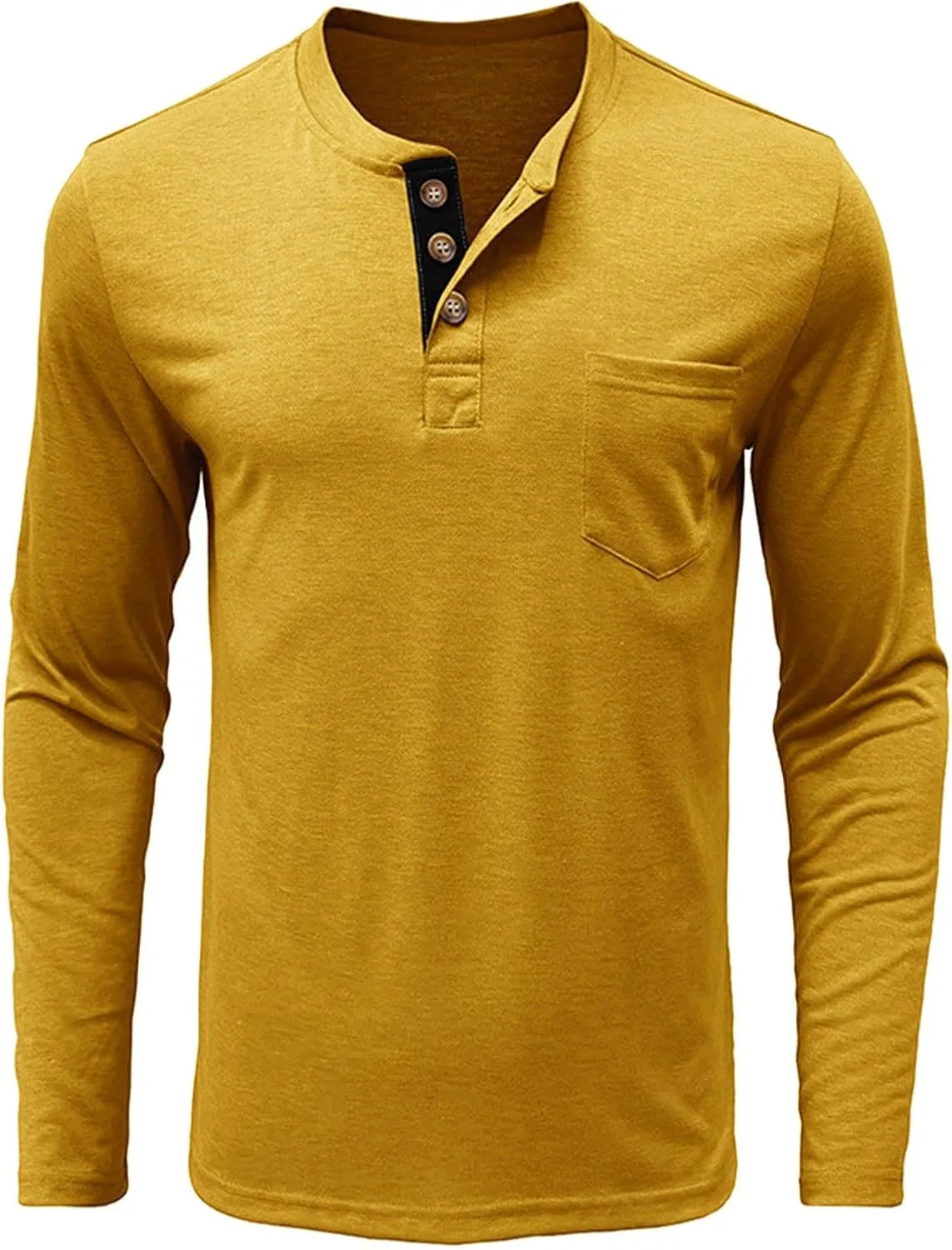 

Хлопковая рубашка-поло для мужчин с длинным рукавом и карманом