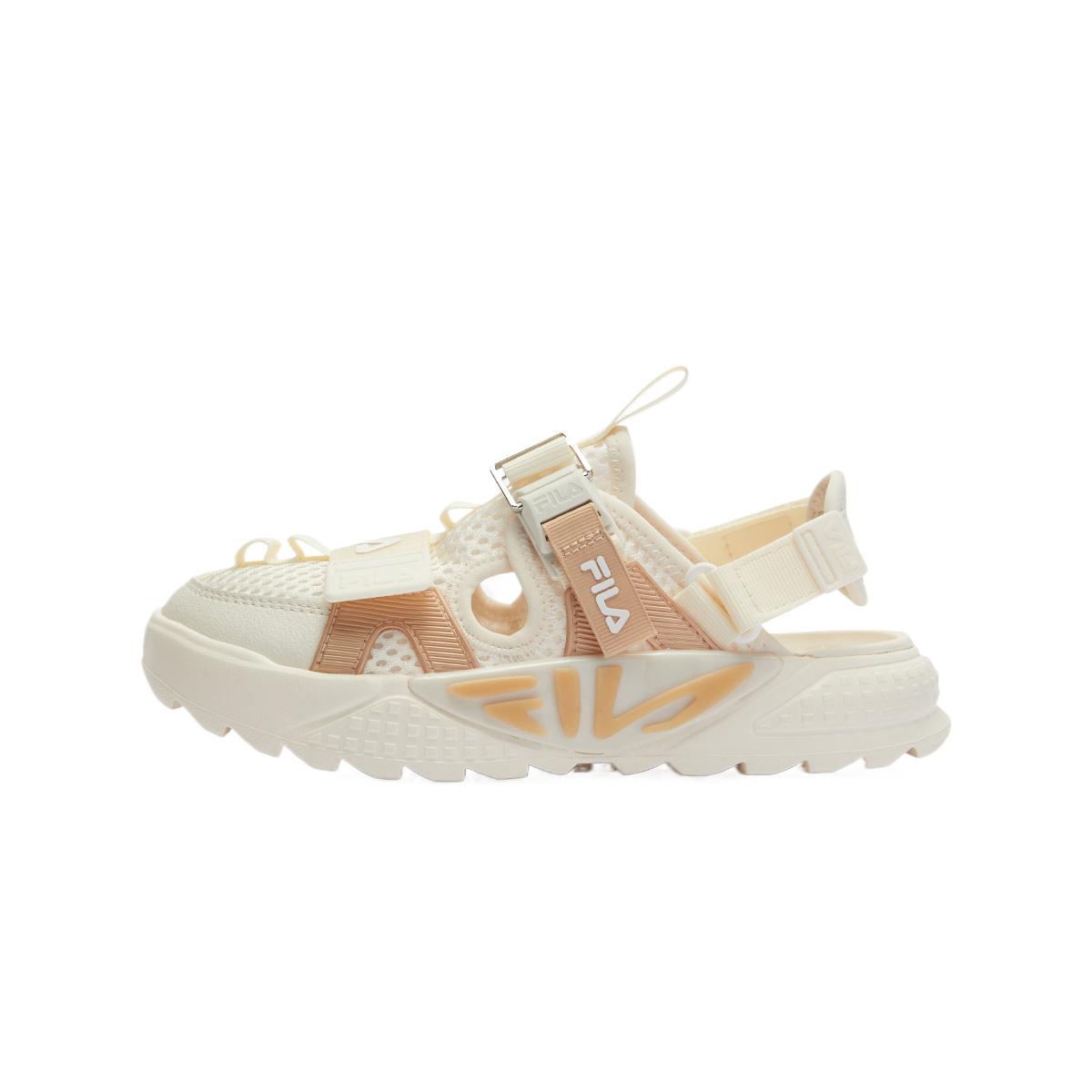 

FILA KIDS Детские сандалии с низким верхом, нескользящие, износостойкие, дышащие, молочно-белые/золотистого цвета