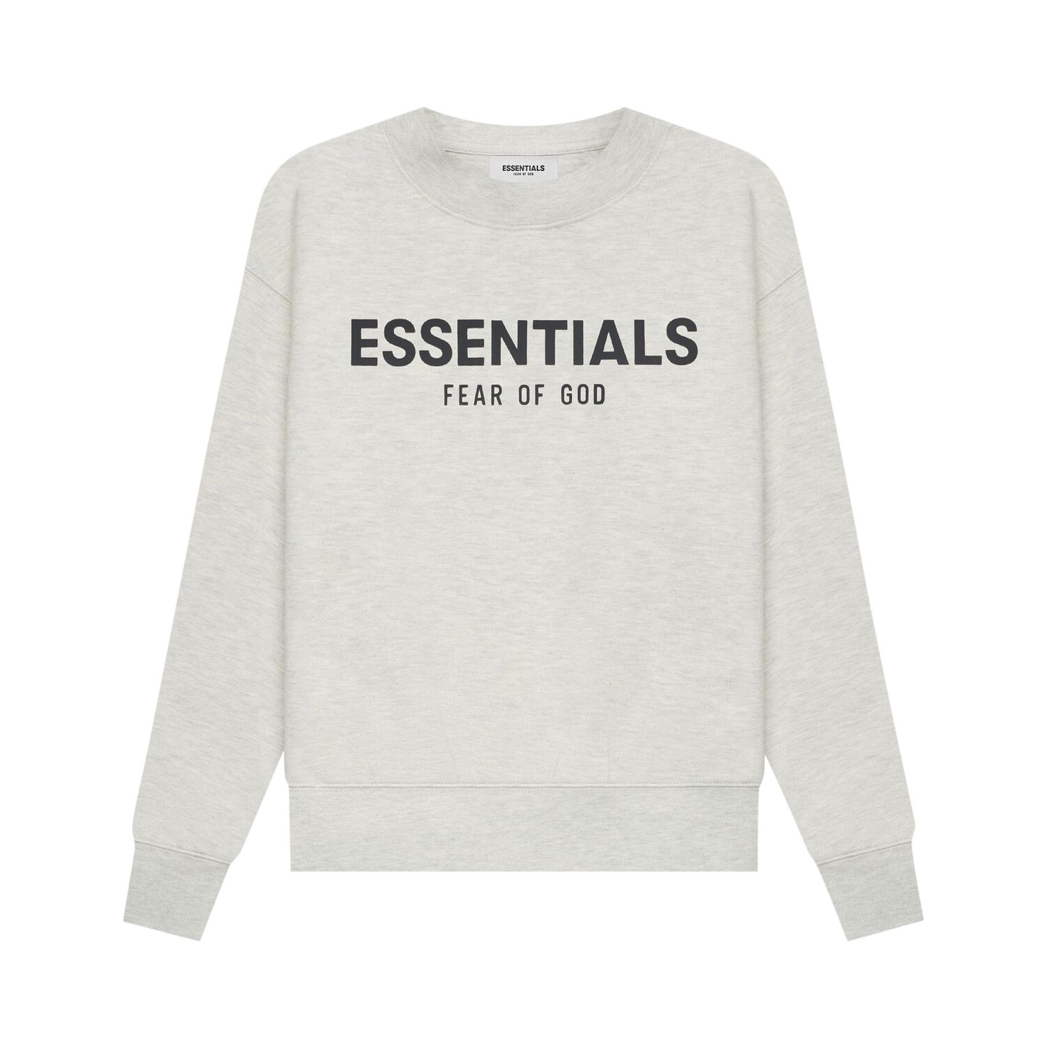 

Детский пуловер с круглым вырезом Fear of God Essentials, цвет Light Heather Oatmeal