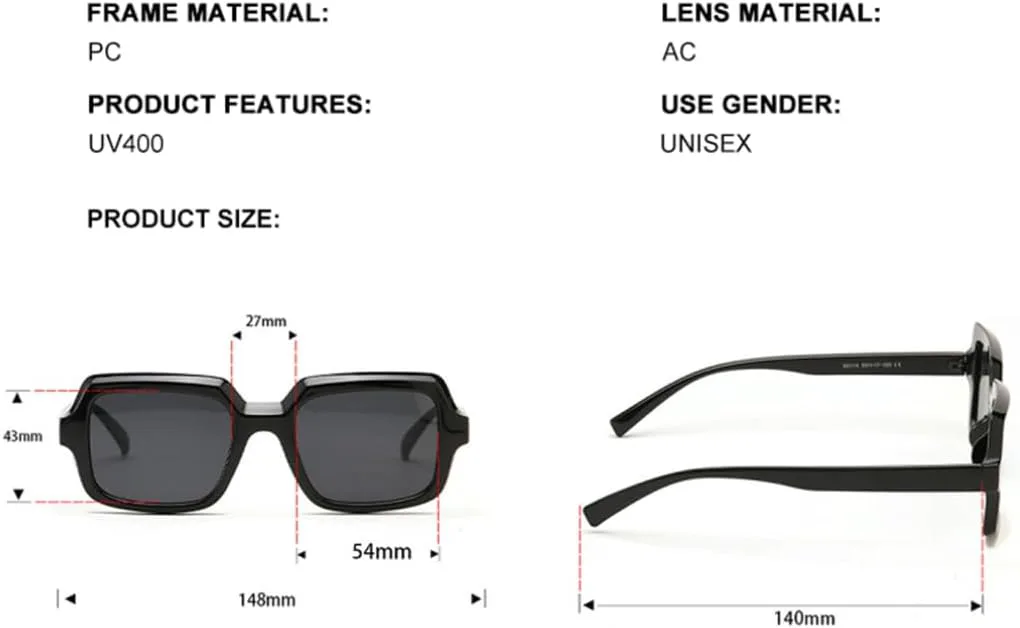 

Ретро-модные солнцезащитные очки для женщин и мужчин, классические винтажные солнцезащитные очки с защитой от УФ-излучения UV400 для активного отдыха SZVVBKK, Black