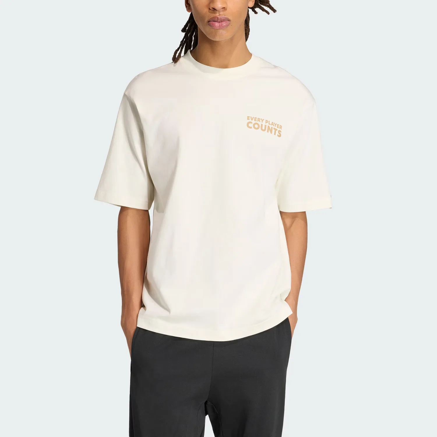 Футболка мужская VERBIAGE BADGE Adidas, Jade White — фото 4