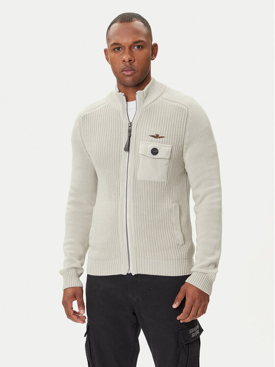 

Кардиган regular fit 252MA1565UL00409 Aeronautica Militare, бежевый