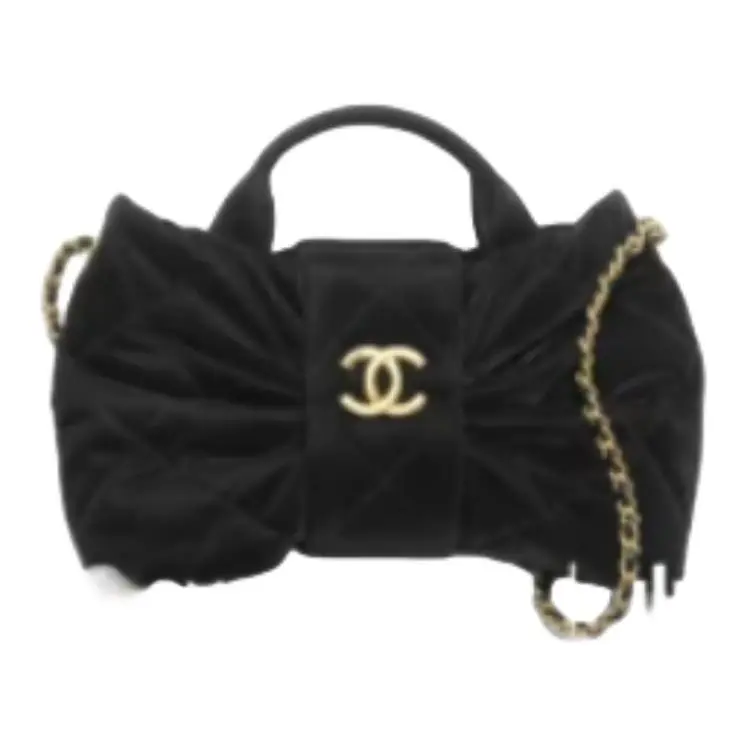 

CHANEL Нейлоновая мини-сумка женская черная