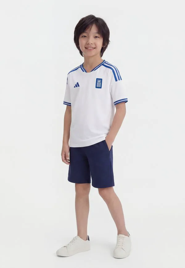 Греция, домашняя спортивная футболка унисекс Adidas Performance, White