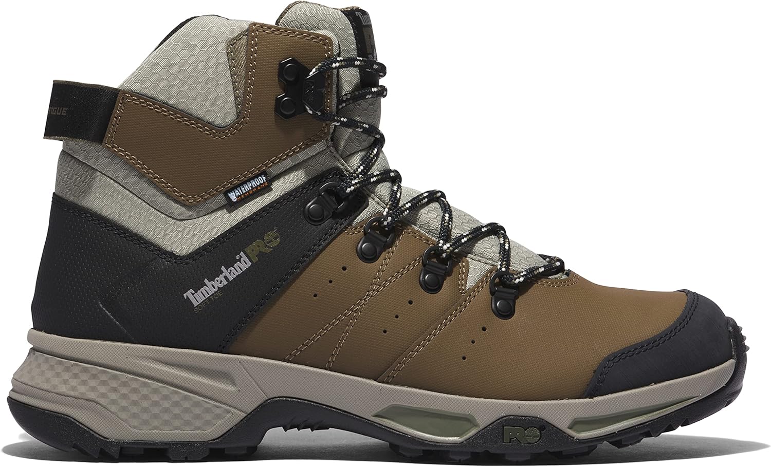 Мужские рабочие ботинки Timberland PRO Switchback с композитным носком, водонепроницаемые, высота 6 дюймов, коричневый/зеленый — фото 2