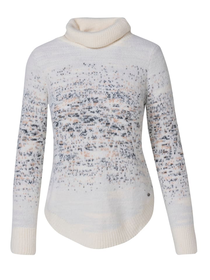 

Мягкий женский свитер с жаккардовым узором белого цвета. KOROSHI