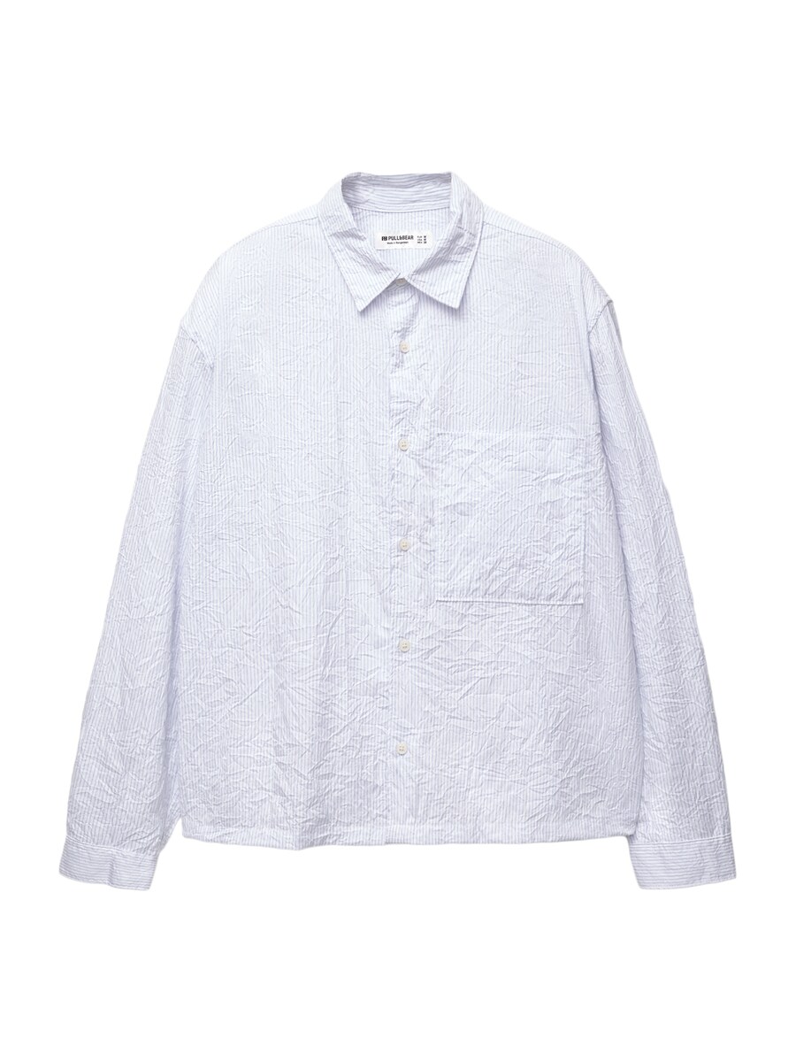 

Рубашка на пуговицах Comfort fit Pull&Bear, белый