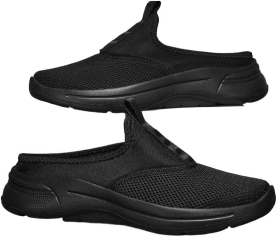 

Мужские теннисные туфли без задника, широкие мюли-кроссовки, домашние тапочки на платформе с поддержкой свода стопы, дышащие сетчатые, легкие повседневные шлепанцы для прогулок, офисные и деловые удобные обувь для спорта и тренажерного зала Geer...