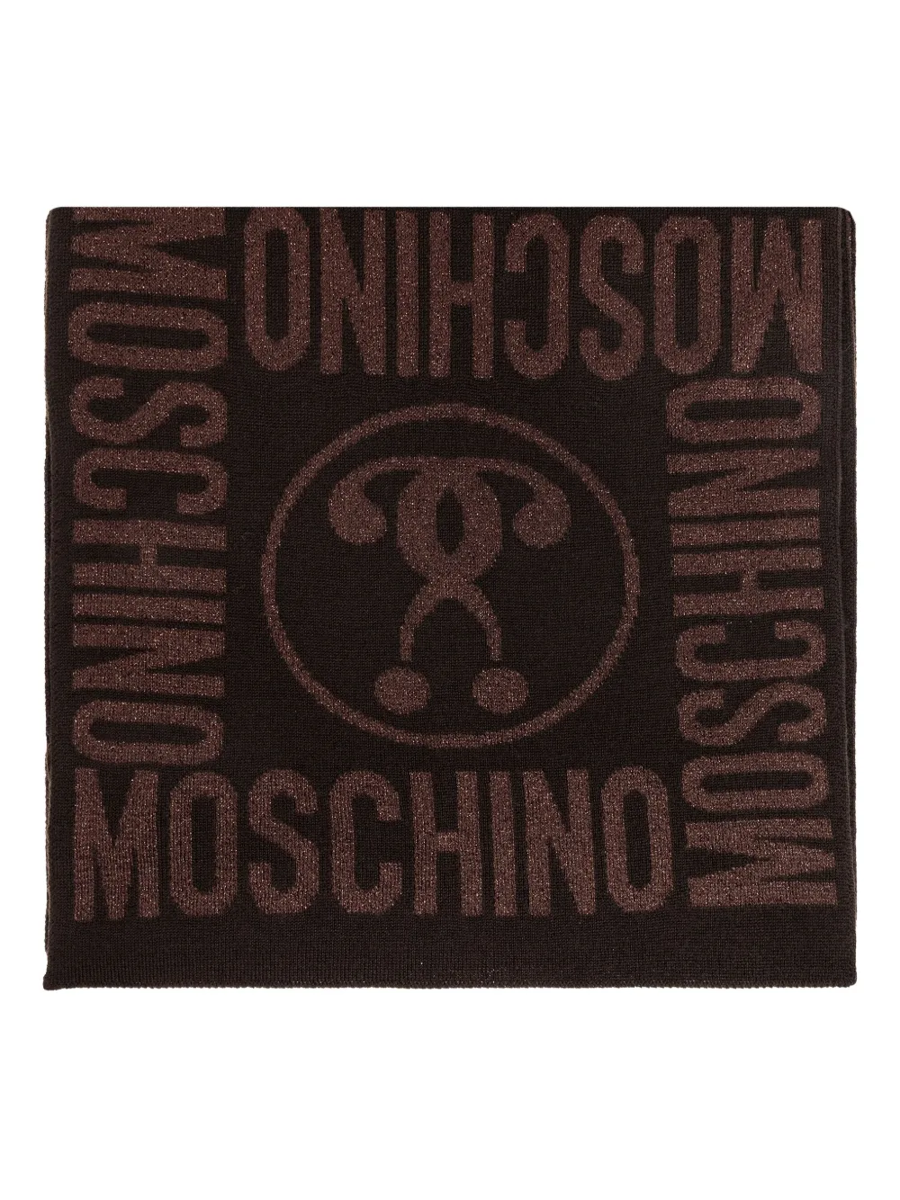 

Шарф из шерсти с эффектом металлика Moschino, коричневый