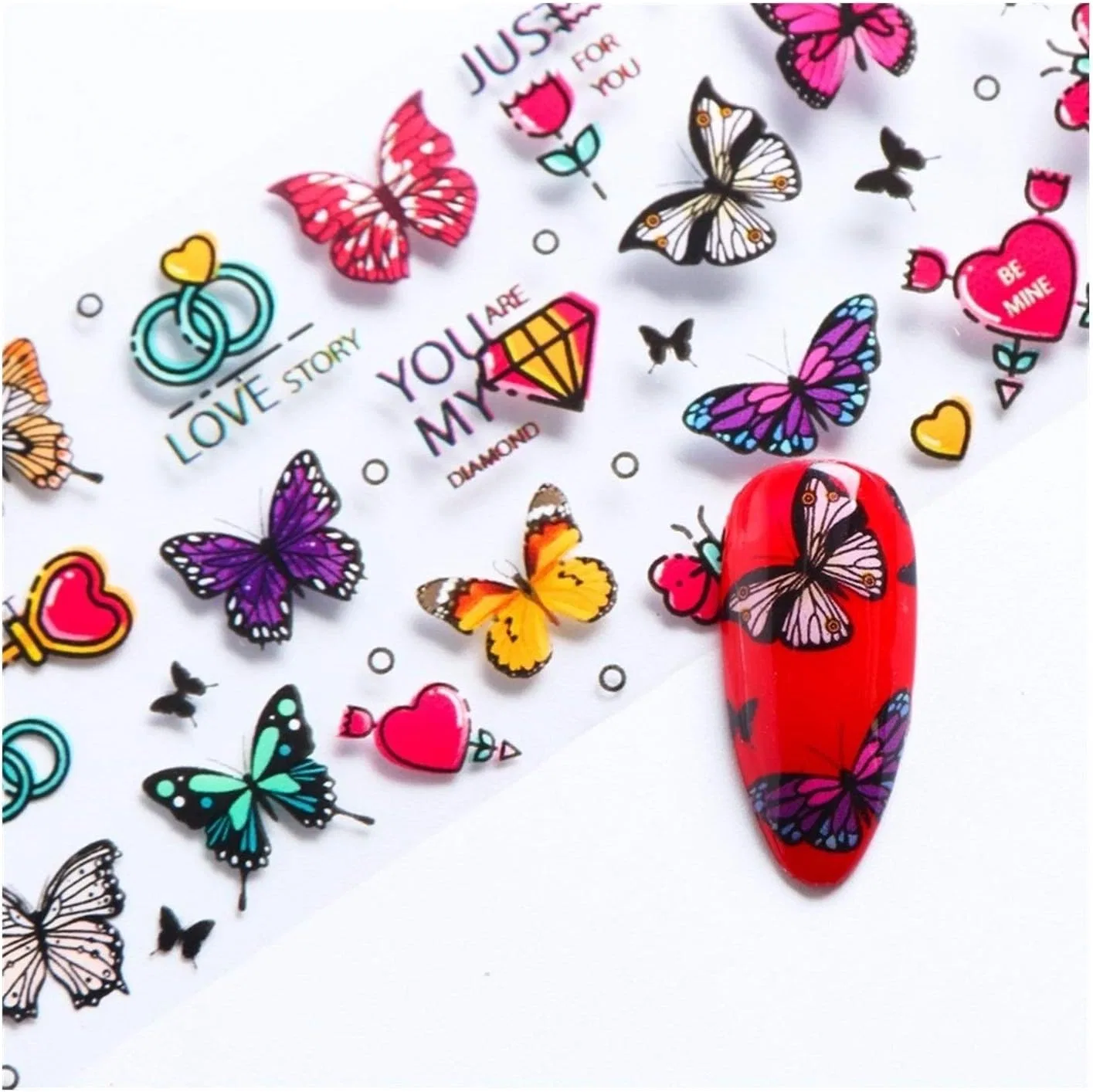Набор переводной фольги для ногтей «Butterfly Flower» от Jixk102 Claral Claral — фото 3