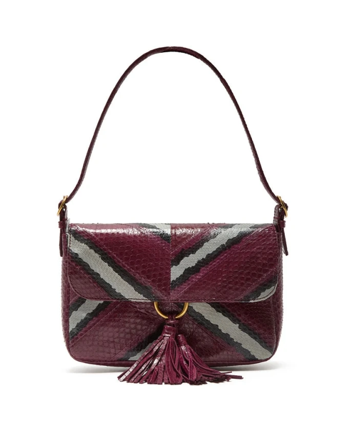 

Маленькая сумка через плечо в экзотическую полоску Maliparmi, фиолетовый