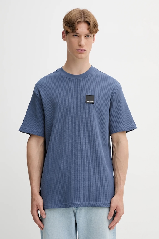

Хлопковая футболка Karl Lagerfeld Jeans, синий