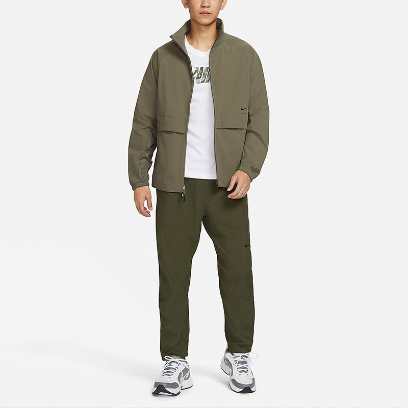 Куртка мужская средняя оливково-зеленая Nike — фото 4