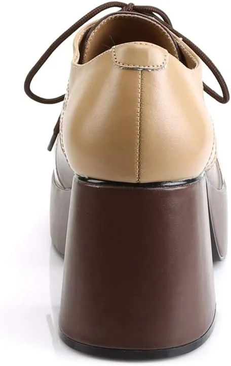 Мужские туфли на высоком каблуке Funtasma Jazz-06, костюмные туфли на платформе Higher Heels, коричневый — фото 4