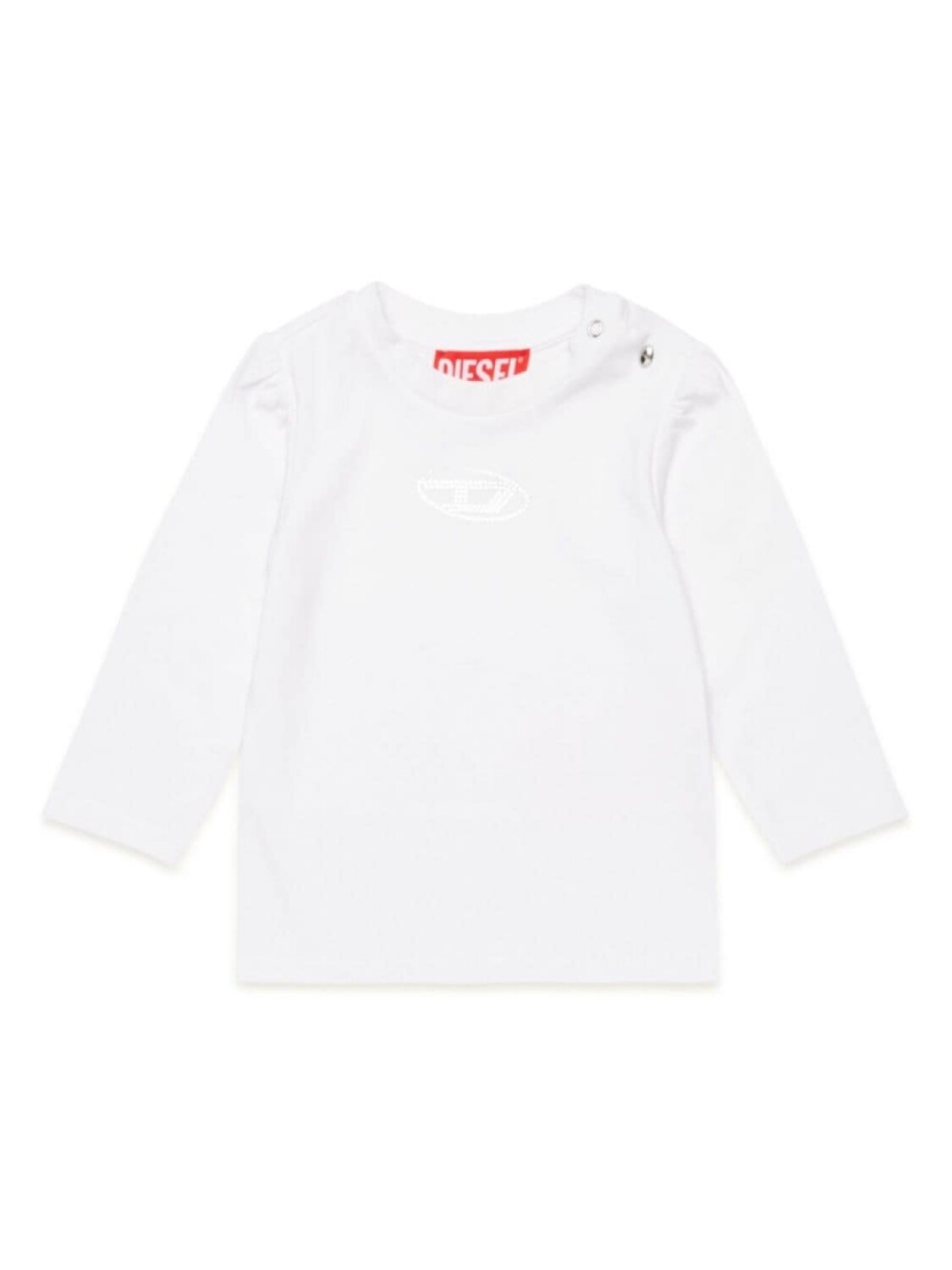 

Diesel Kids футболка с длинными рукавами и логотипом, белый