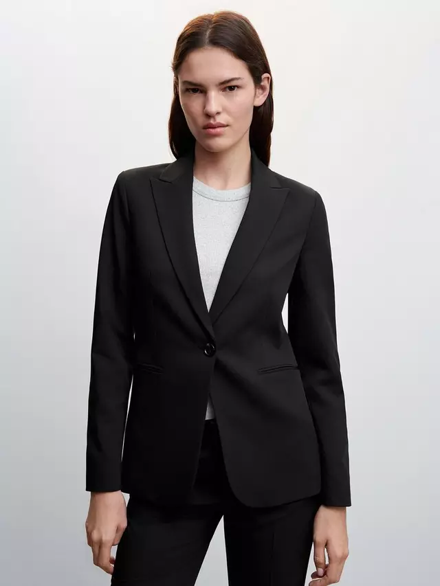 

Куртка Mango Boreal Fitted Suit, черный