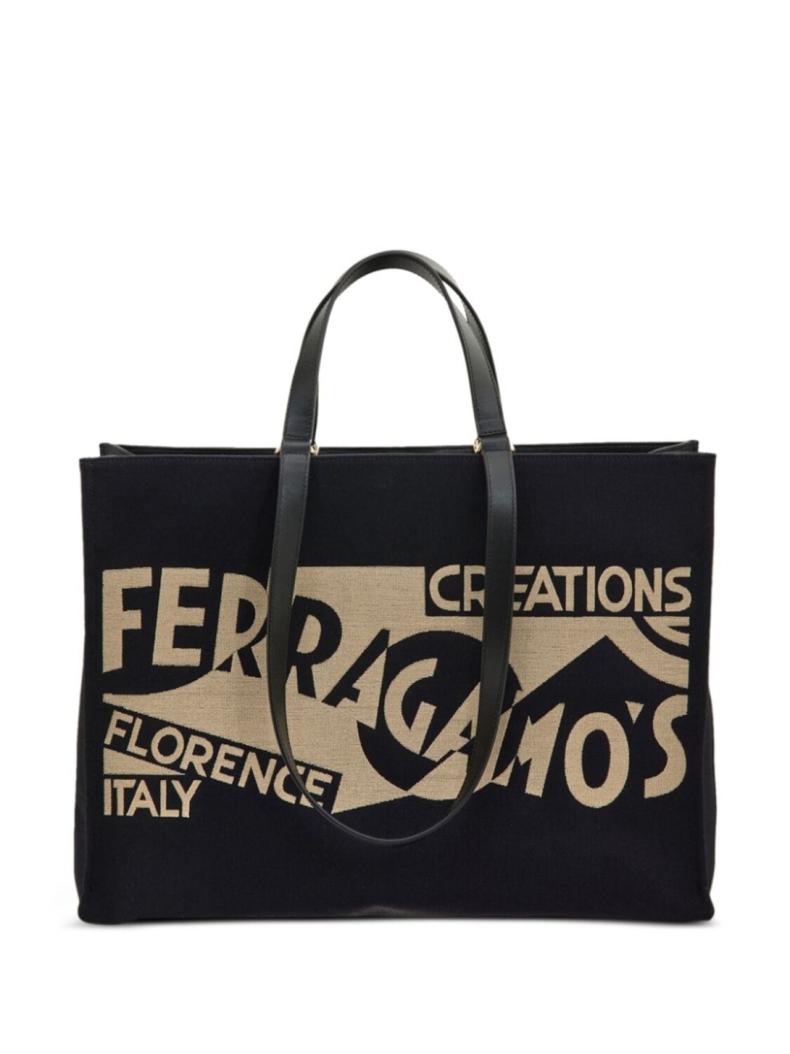 

Ferragamo большая сумка-тоут с логотипом, черный