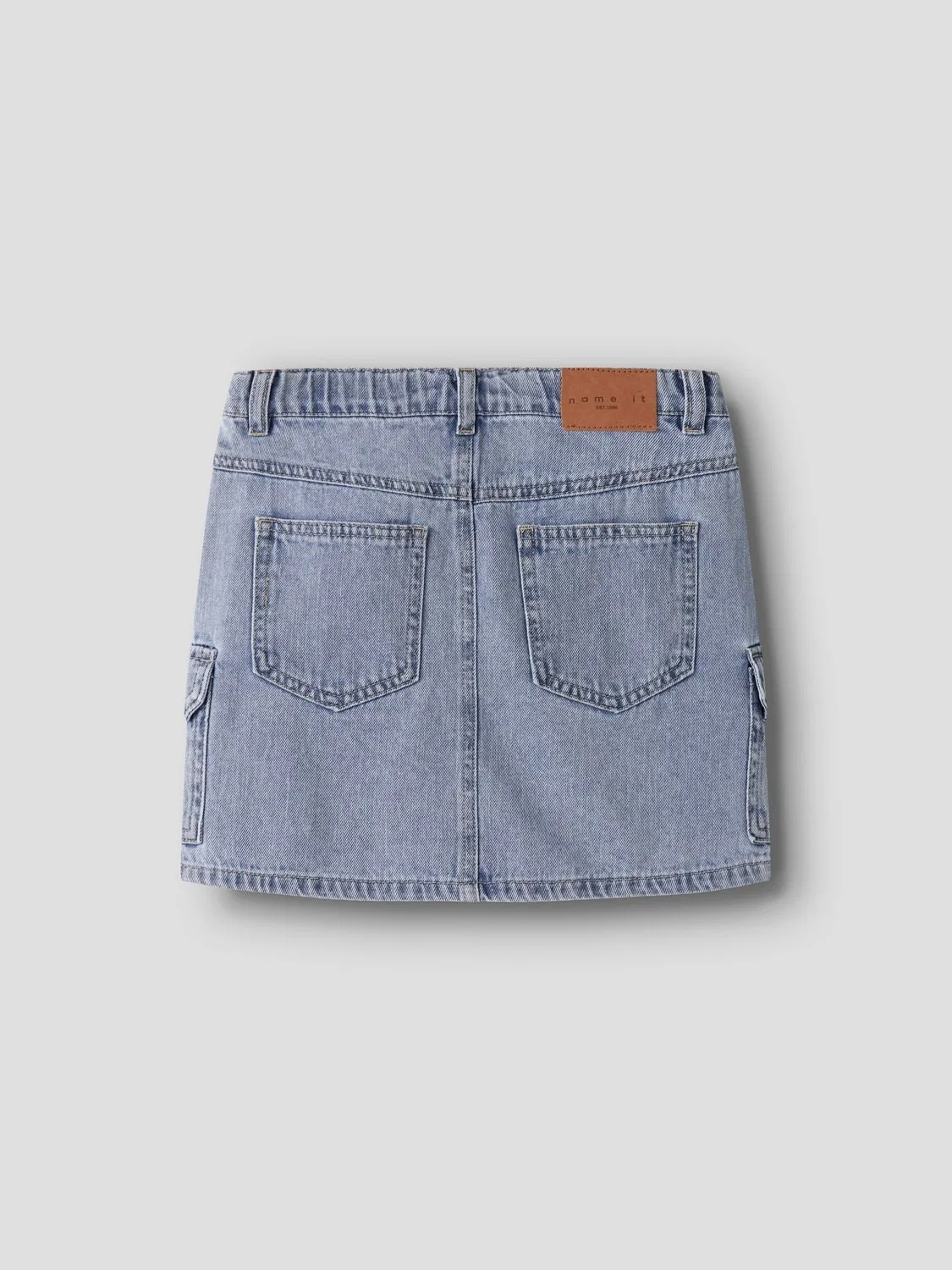 Юбка джинсовая карго Name it, light blue denim — фото 3