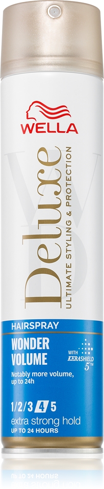 

Лак для волос Deluxe Wonder Volume сильной фиксации с эффектом объема Wella, 250 мл