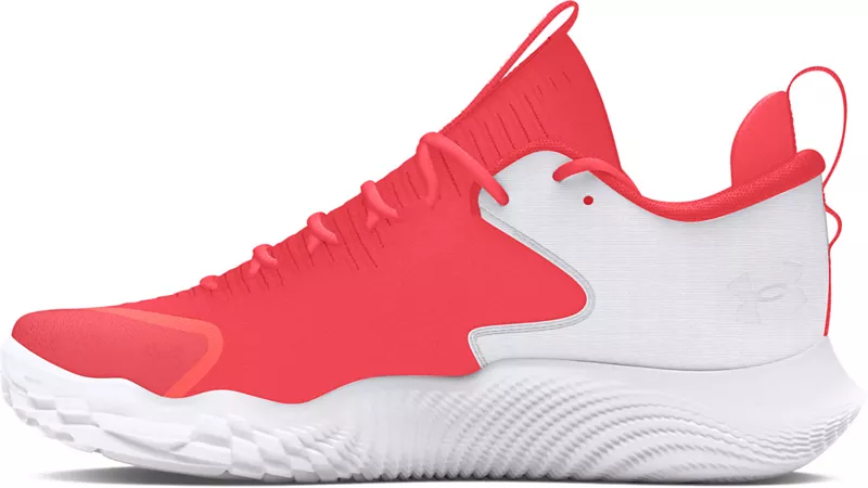Женские волейбольные кроссовки Under Armour Flow Ace Low, белый/красный — фото 3