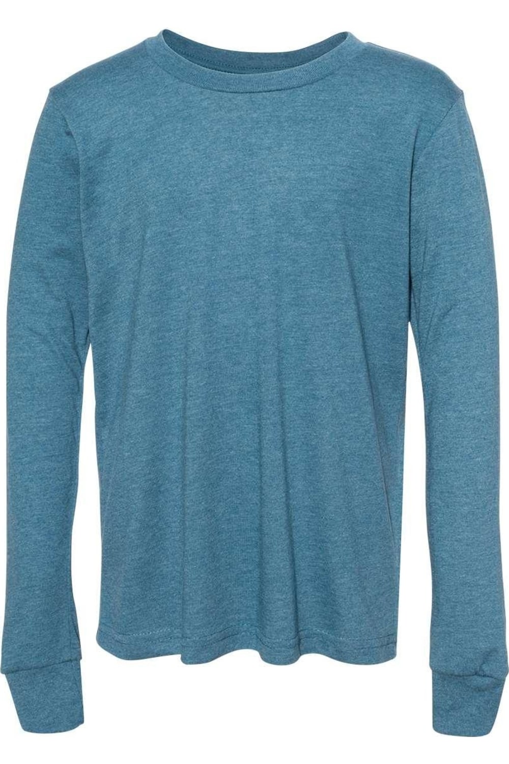 

Футболка с длинным рукавом BELLA + CANVAS Heather CVC, цвет heather deep teal