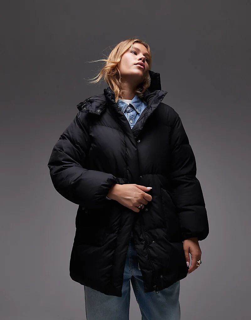 

Пальто-пуховик Levi's в стиле вестерн миди черного цвета