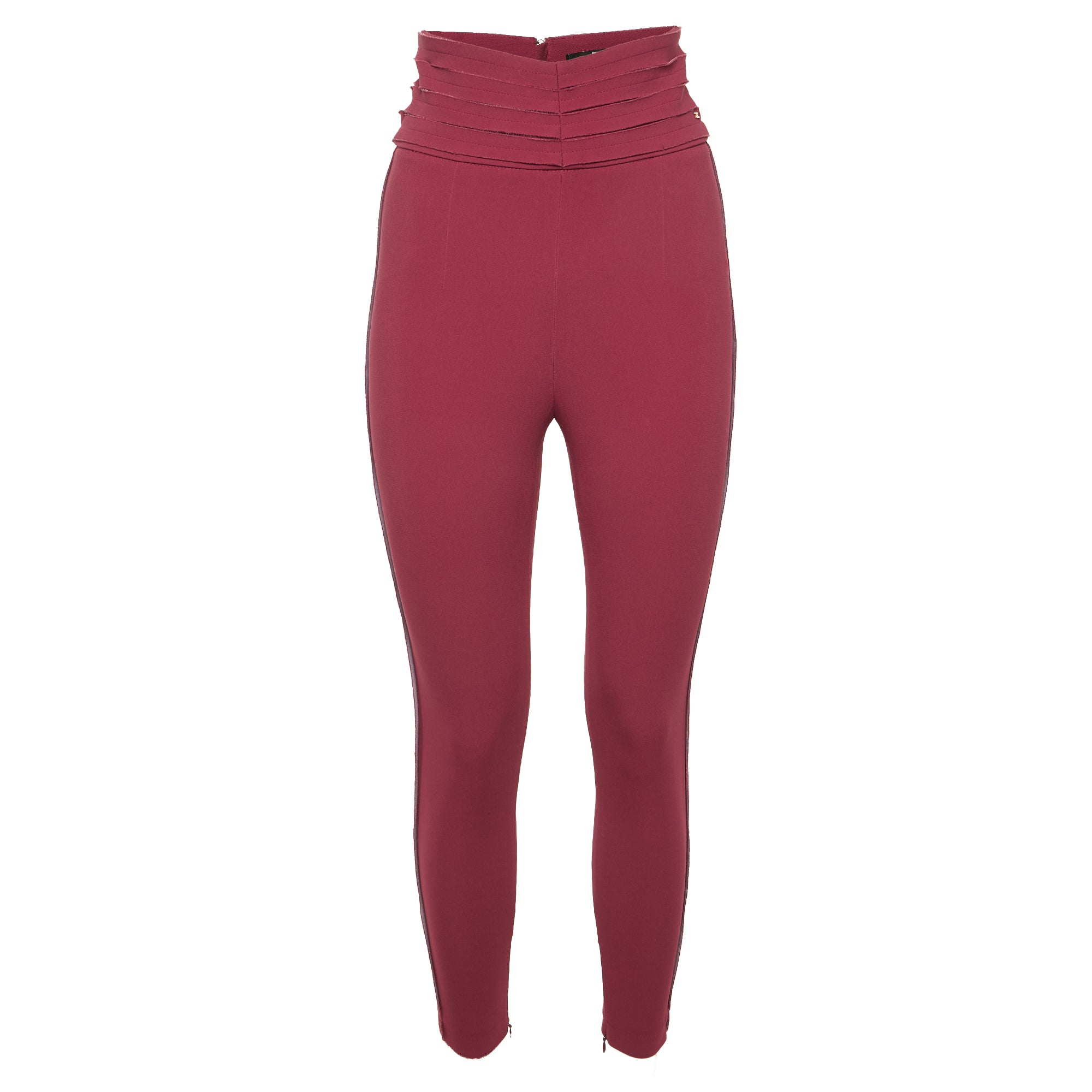 

Брюки из крепа Elisabetta Franchi Melograno с высокой талией, розовый